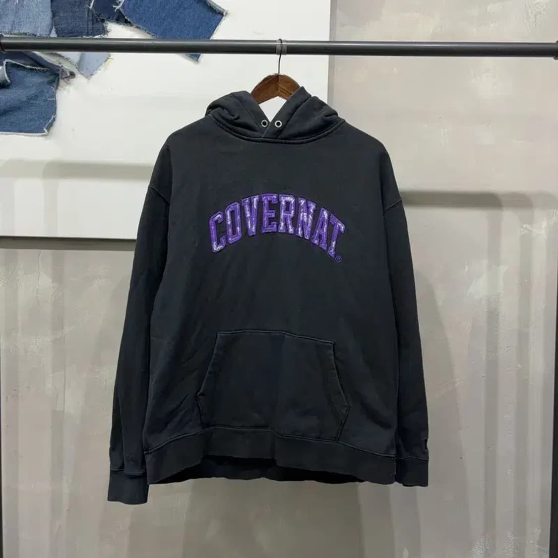 (105) 커버낫 스트릿 빅로고 자수 후드티 상품이미지1