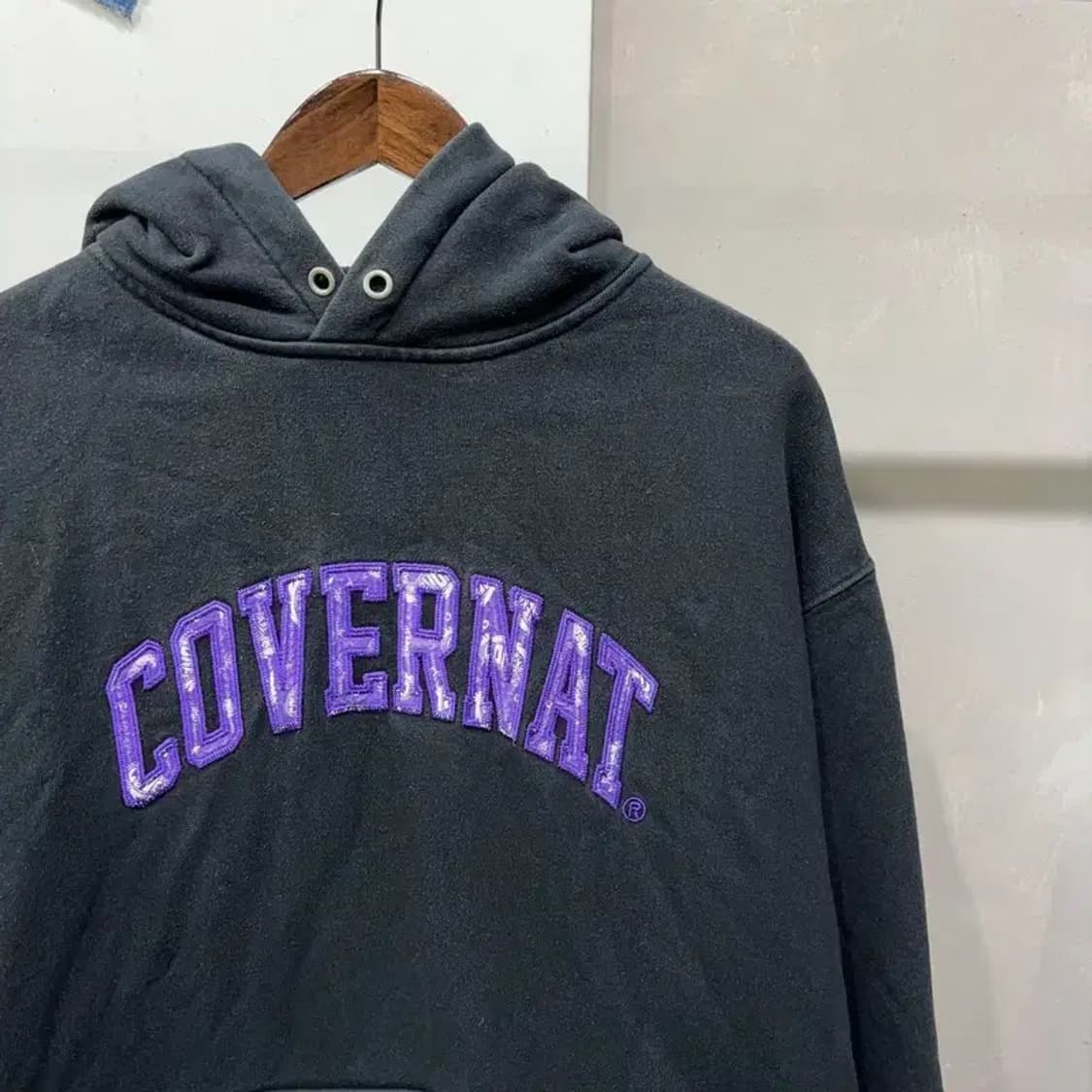(105) 커버낫 스트릿 빅로고 자수 후드티 상품이미지3