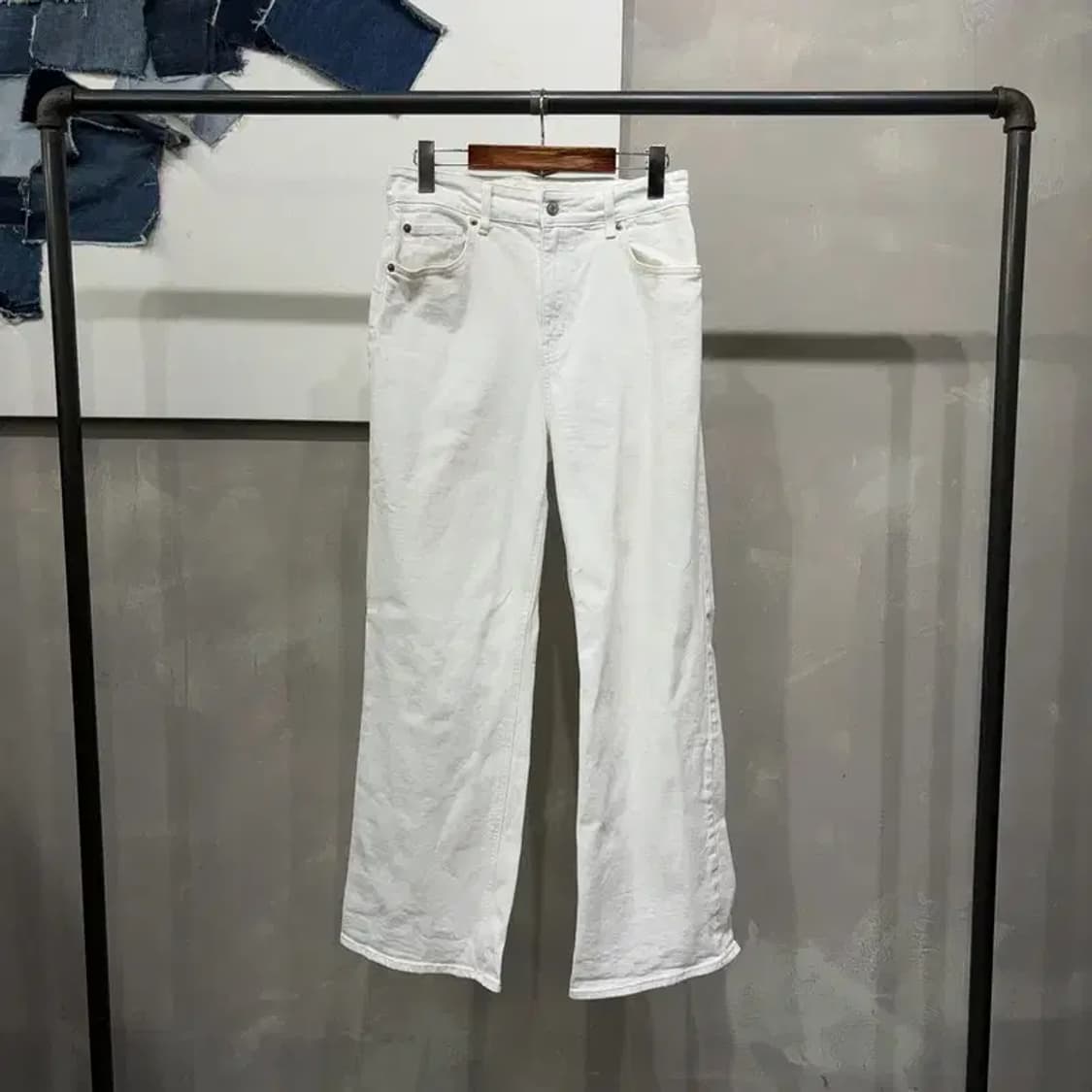 (28인치) H.M 흐앤므 여성 캐주얼 화이트진 청바지 상품이미지1