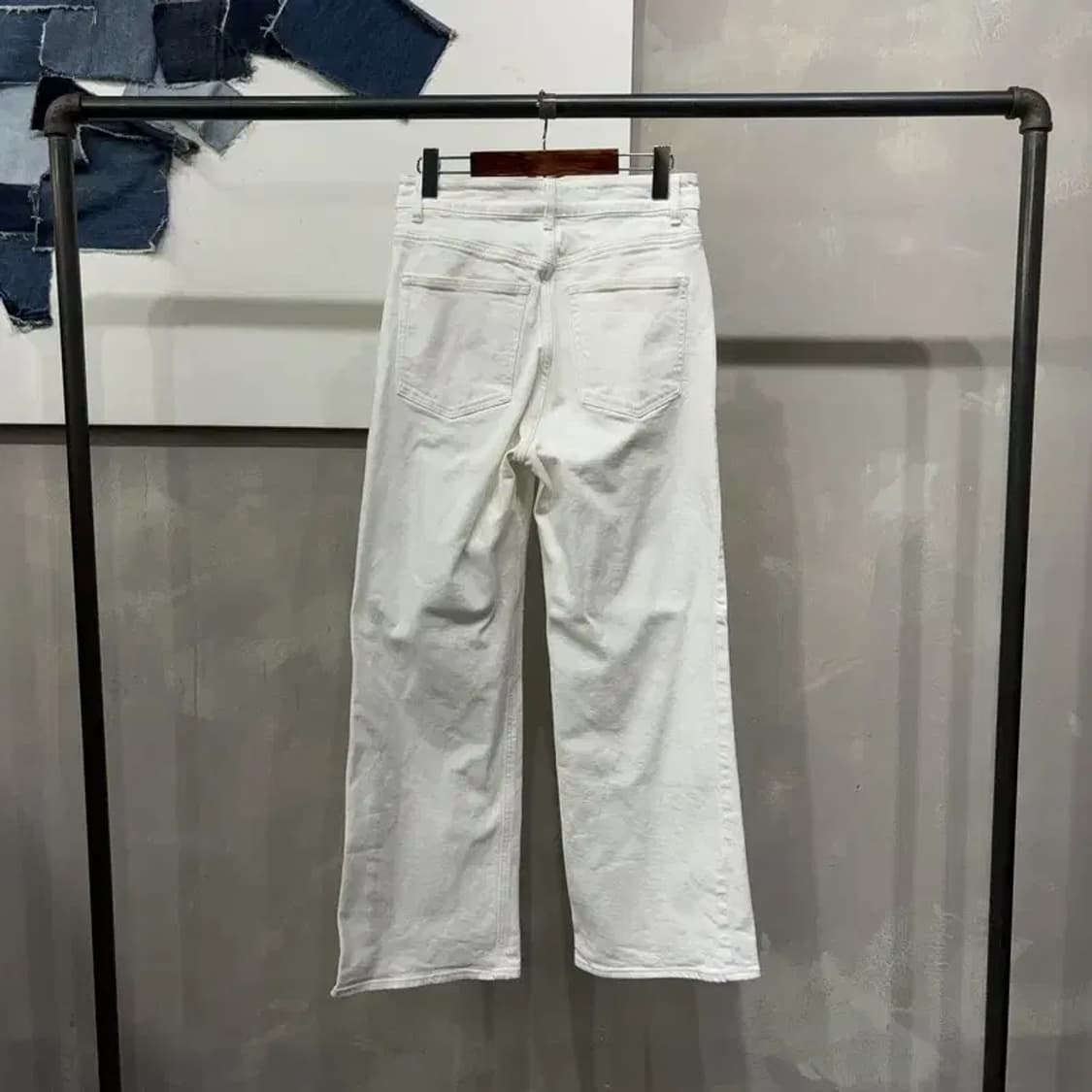 (28인치) H.M 흐앤므 여성 캐주얼 화이트진 청바지 상품이미지3