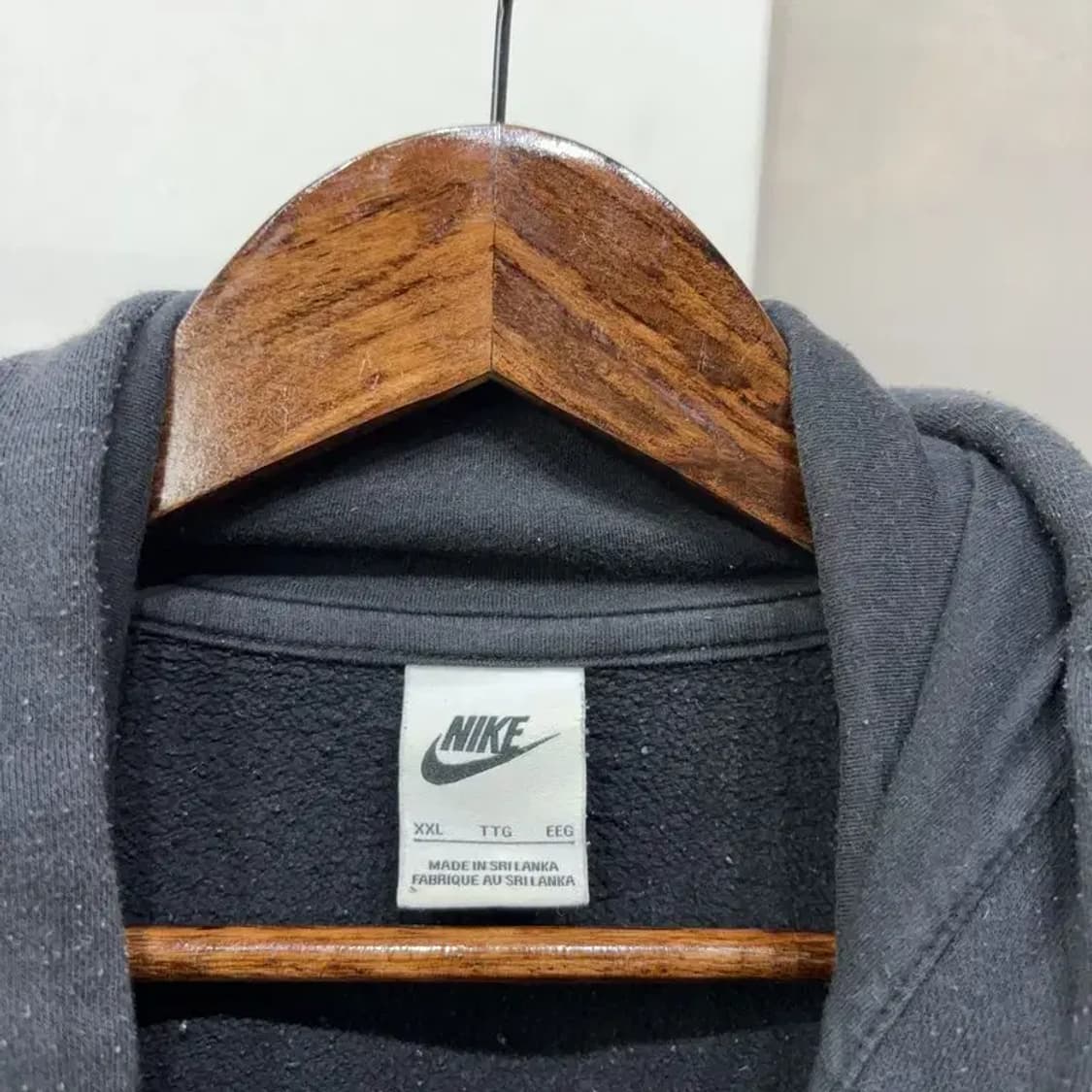 (105) 나이키 캐주얼 자수 약기모 블랙 후드티 상품이미지2