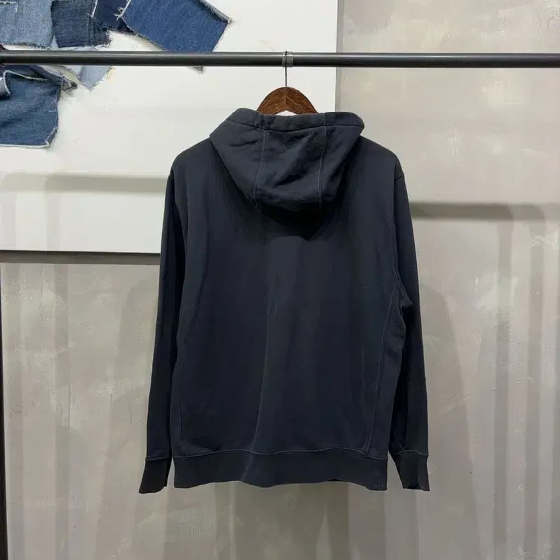 (105) 나이키 캐주얼 자수 블랙 기모 후드집업 자켓 상품이미지4