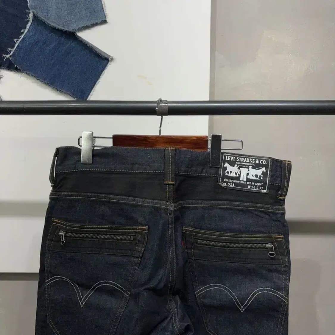 (34인치) 리바이스 511 스트릿 생지 진청바지 데님팬츠 상품이미지4