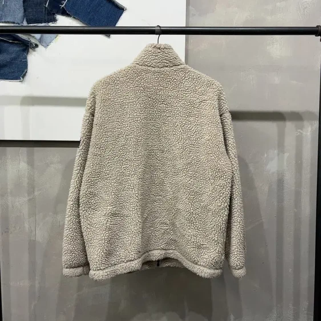(100) 다이나핏 캐주얼 양털 뽀글이 후리스 플리츠 자켓 상품이미지4