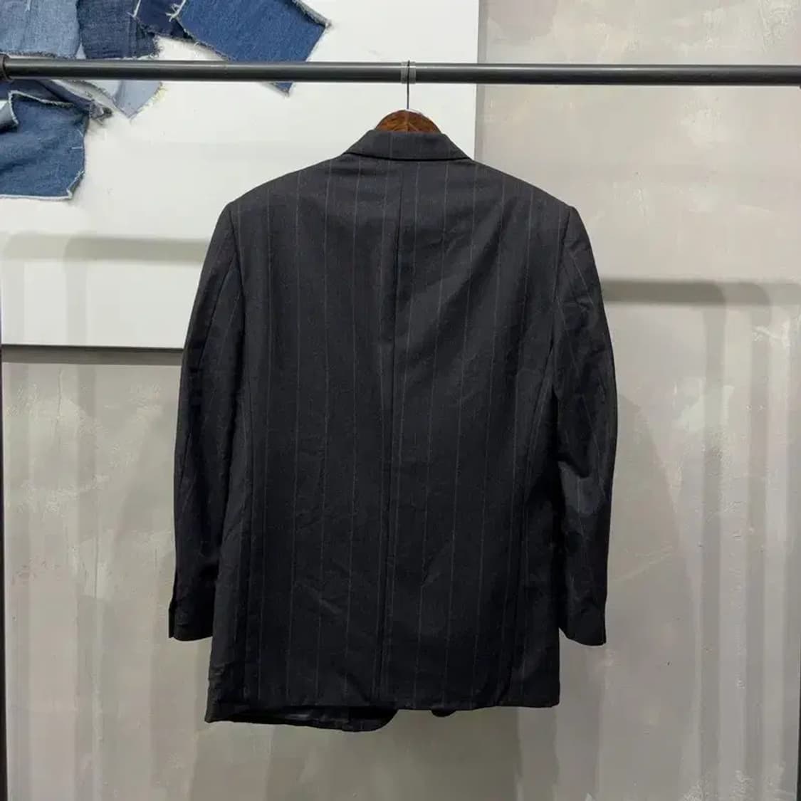 (95) 입생로랑 빈티지 캐시미어 울 스트라이프 블레이저 자켓 상품이미지4