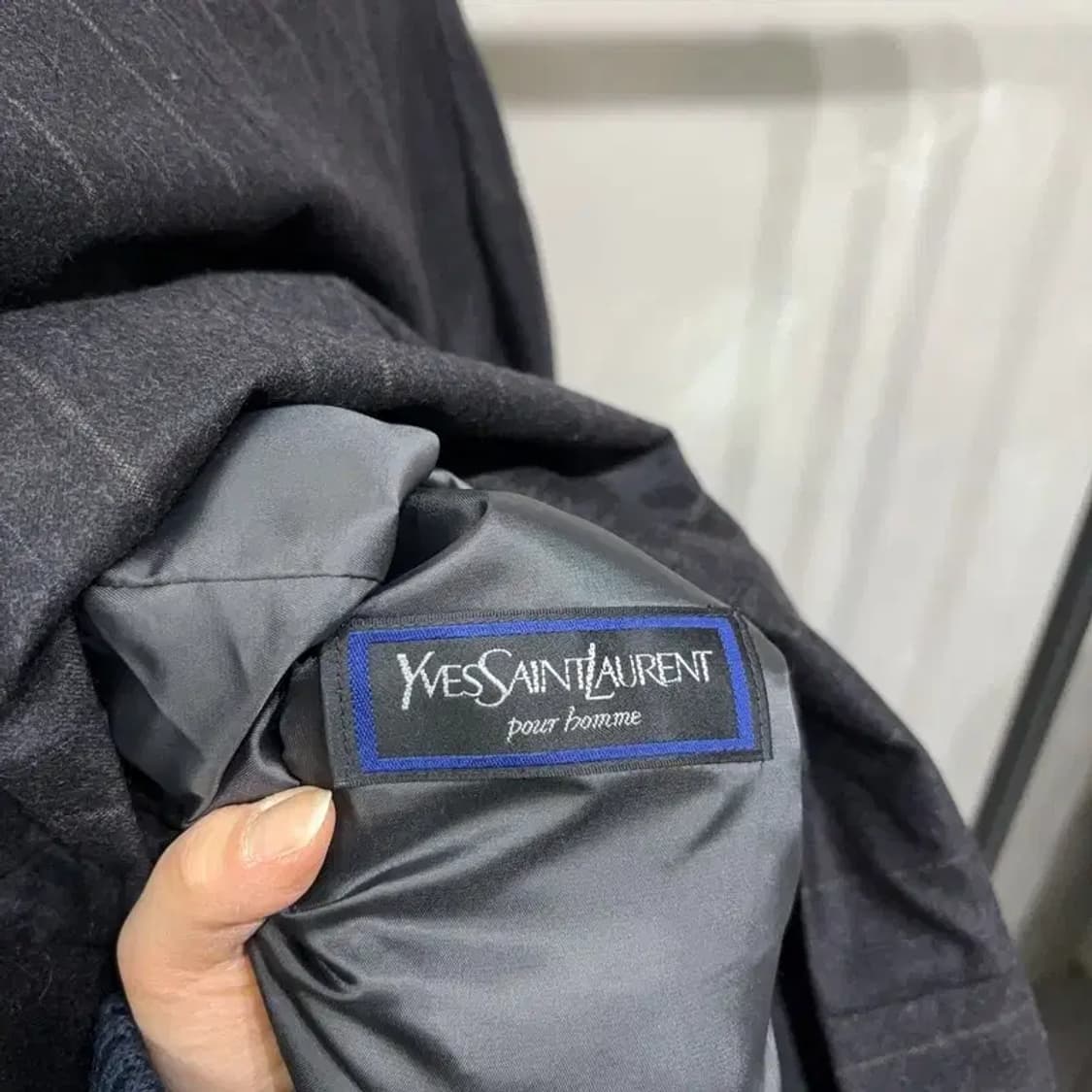 (95) 입생로랑 빈티지 캐시미어 울 스트라이프 블레이저 자켓 상품이미지5