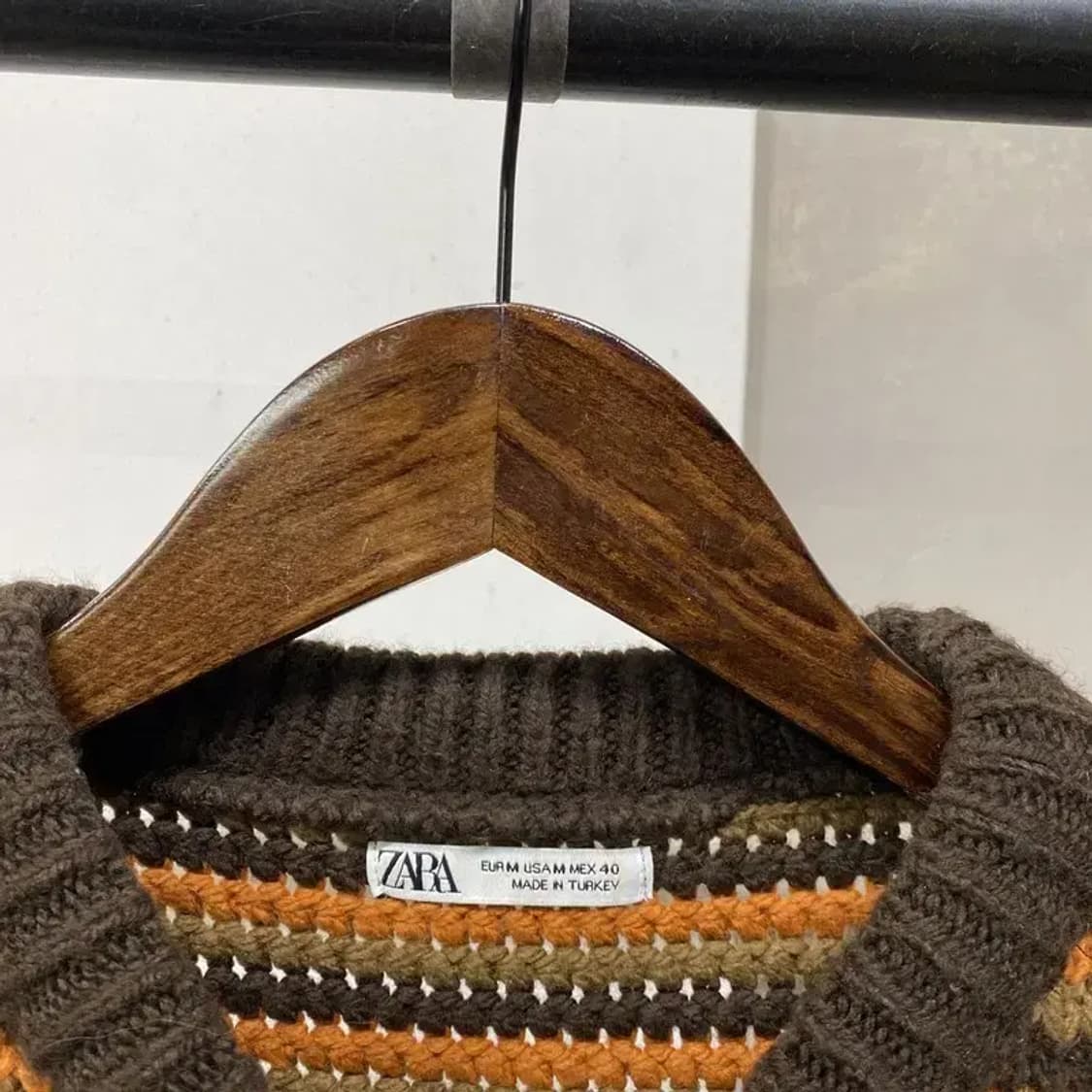 (100) 자라 ZARA 캐주얼 스트라이프 라운드 니트 상품이미지2