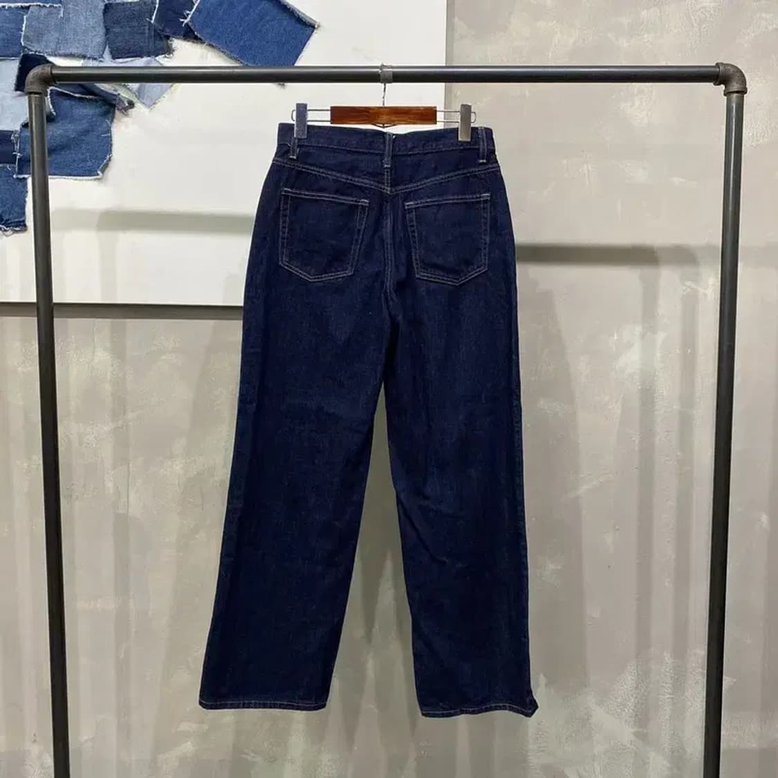 (27인치) 유니클로 여성 캐주얼 베이직 생지 진청바지 데님팬츠 상품이미지3