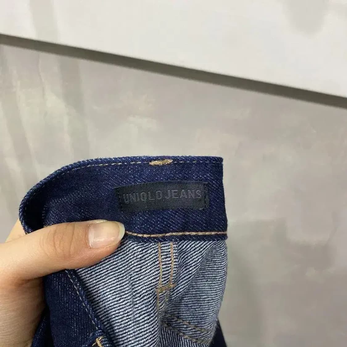 (27인치) 유니클로 여성 캐주얼 베이직 생지 진청바지 데님팬츠 상품이미지5