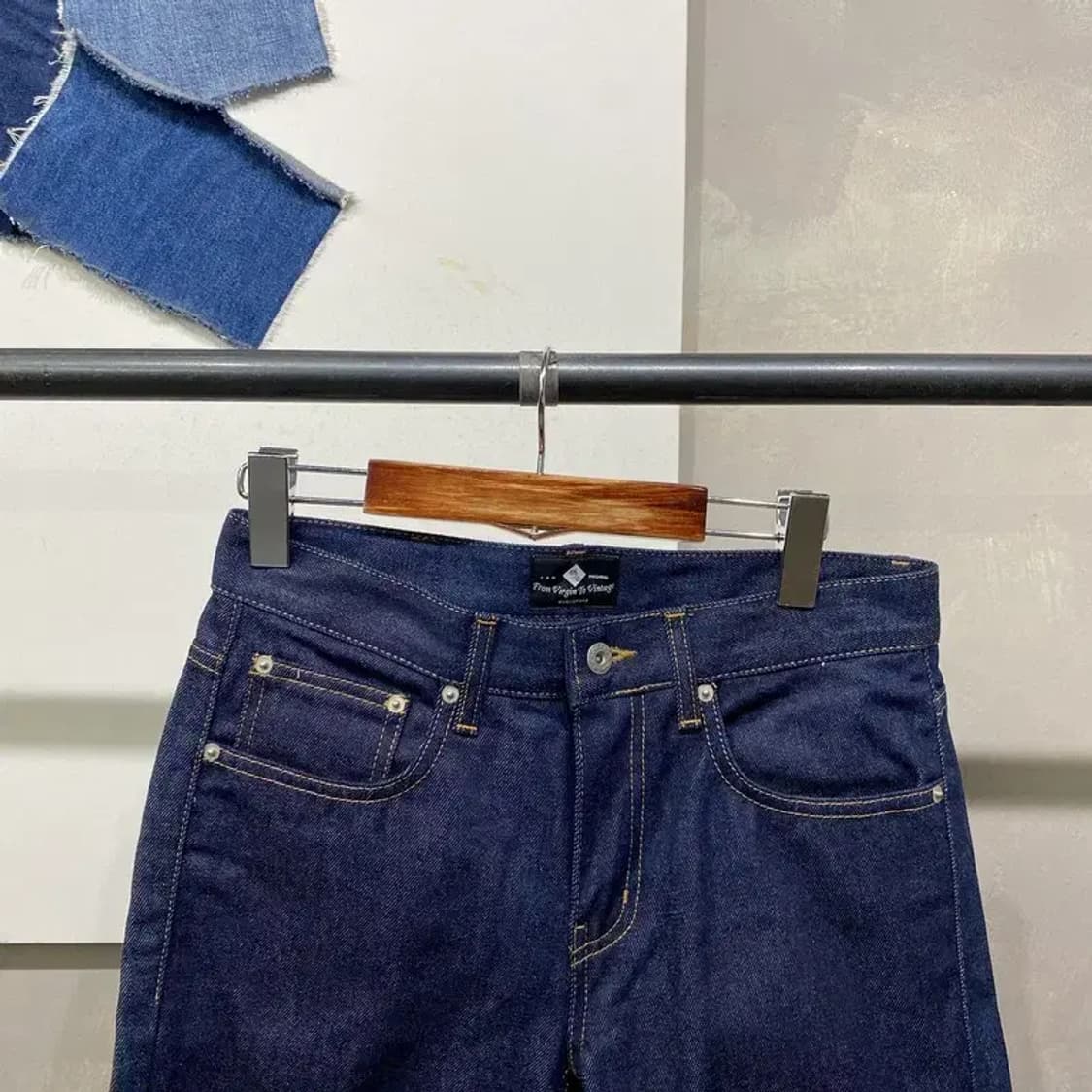 (29인치) 언터치드 캐주얼 생지 데님팬츠 진청바지 상품이미지2