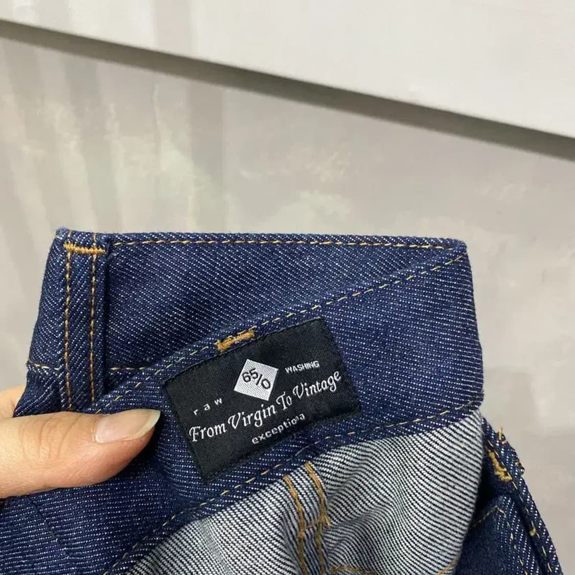 (29인치) 언터치드 캐주얼 생지 데님팬츠 진청바지 상품이미지5