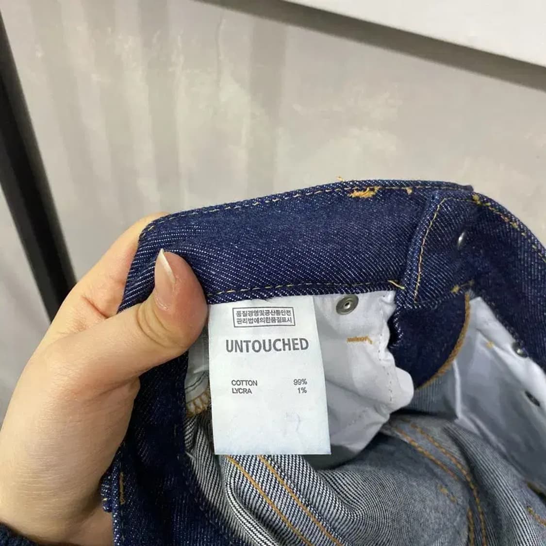 (29인치) 언터치드 캐주얼 생지 데님팬츠 진청바지 상품이미지6