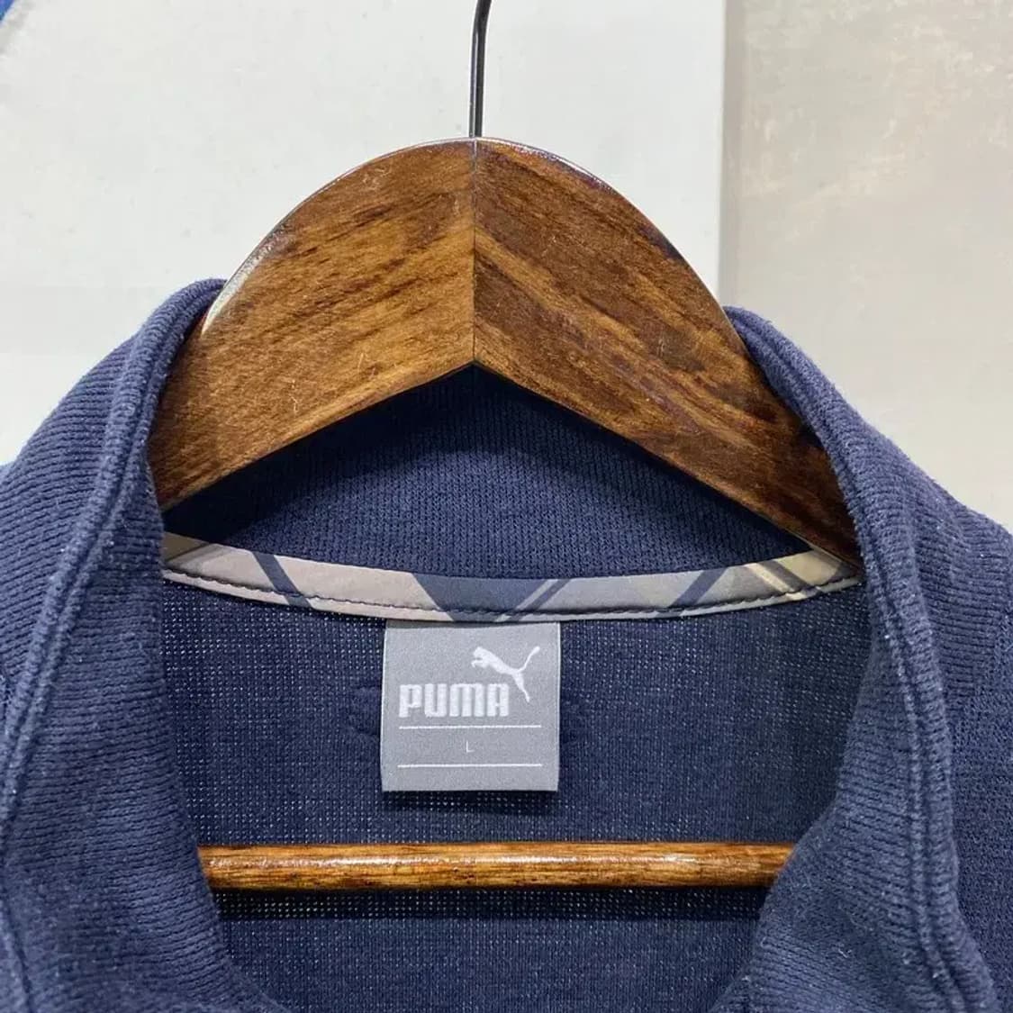 (100) 퓨마 캐주얼 반집업 네이비 긴팔 티 상품이미지2