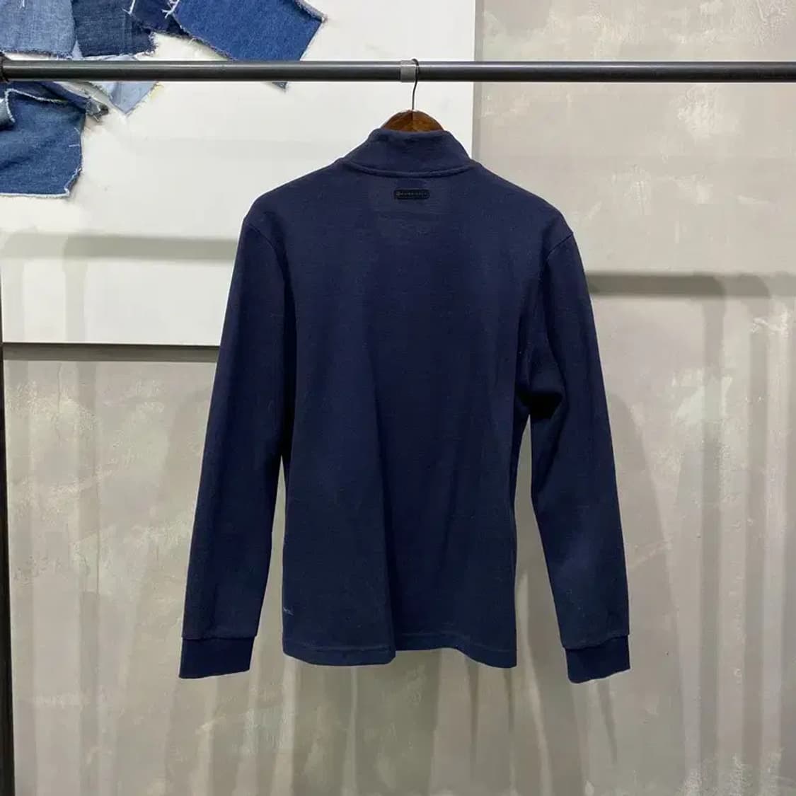 (100) 퓨마 캐주얼 반집업 네이비 긴팔 티 상품이미지4