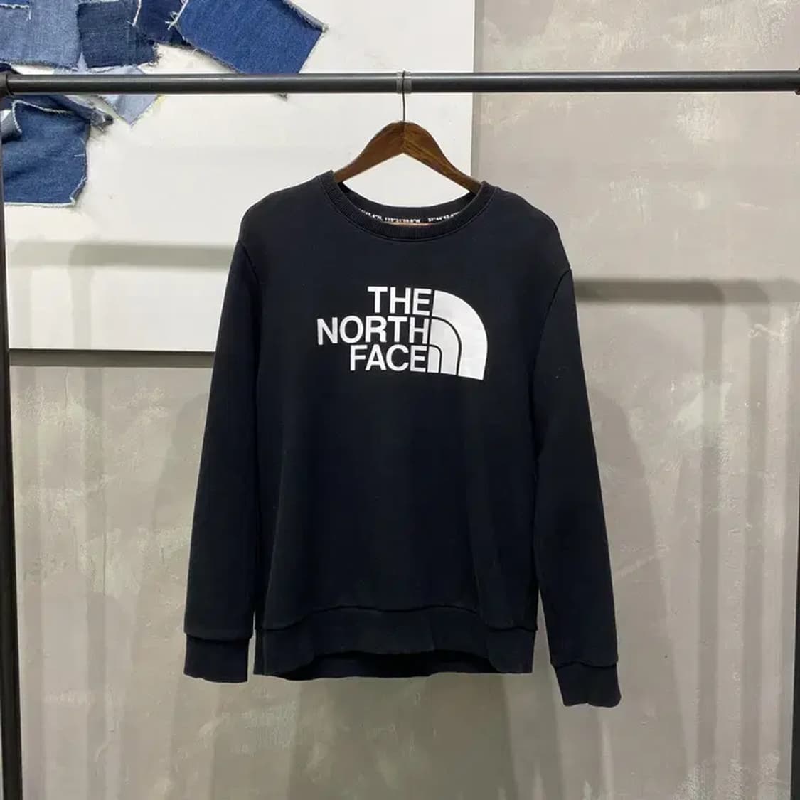 (100) 노스페이스 화이트라벨 빅프린팅 맨투맨 긴팔 티 상품이미지1