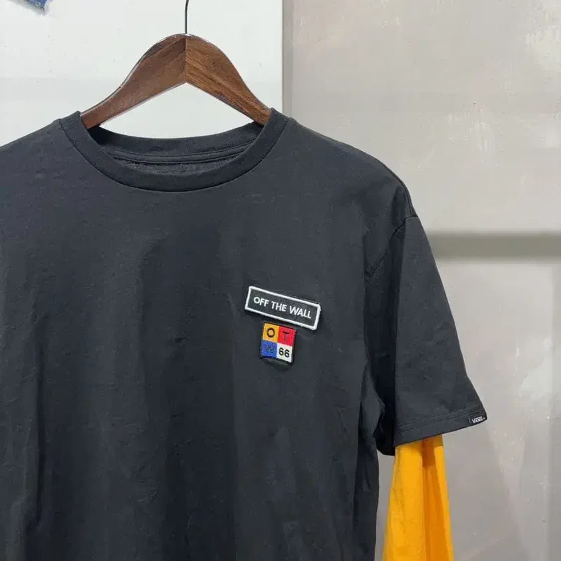 (100) 반스 캐주얼 스트릿 반팔 레이어드 롱슬리브 긴팔 티 상품이미지3