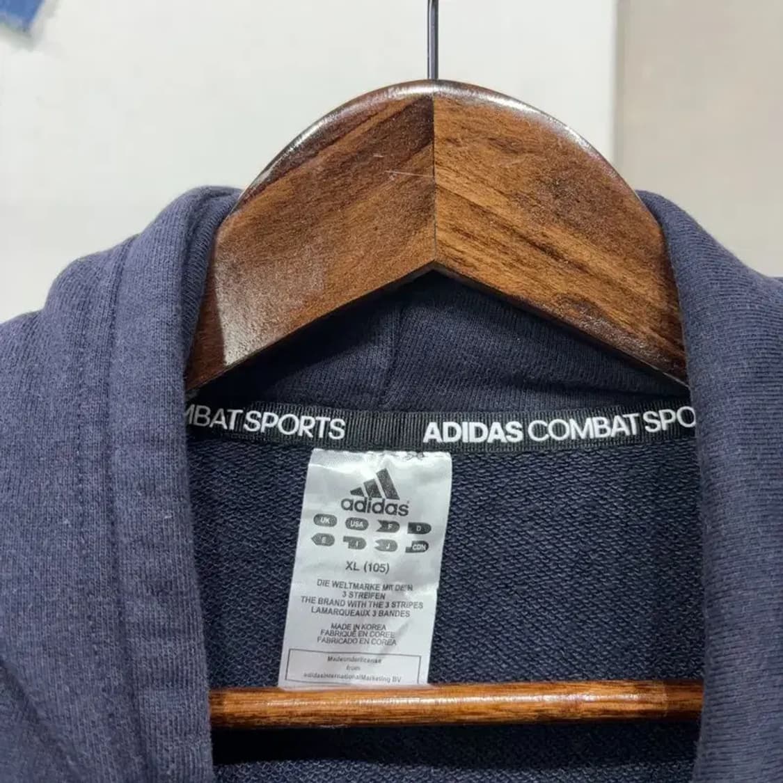 (105) 아디다스 캐주얼 프린팅 네이비 후드티 상품이미지2