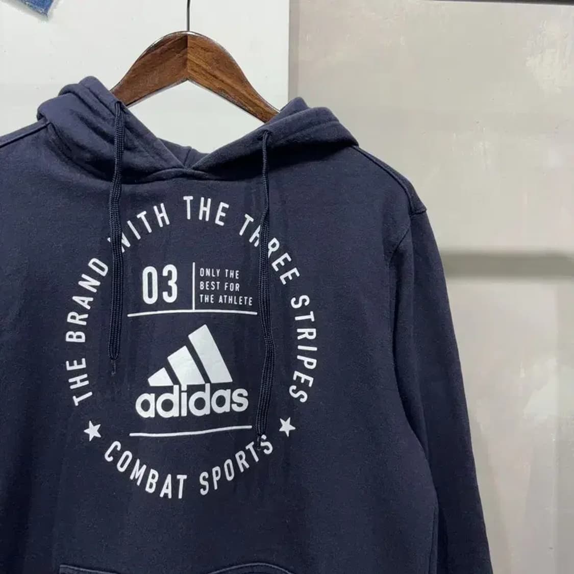 (105) 아디다스 캐주얼 프린팅 네이비 후드티 상품이미지3