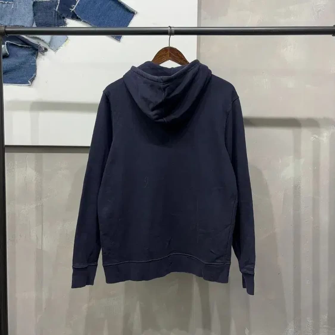 (105) 아디다스 캐주얼 프린팅 네이비 후드티 상품이미지4