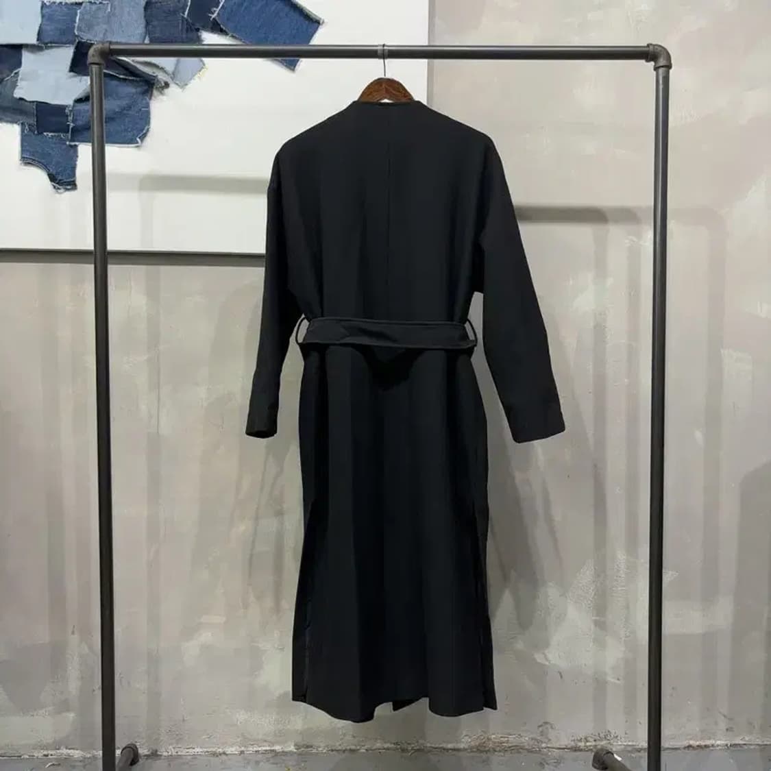 (95) H.M 흐앤므 여성 캐주얼 캐시미어 카라리스 랩 롱 코트 상품이미지4