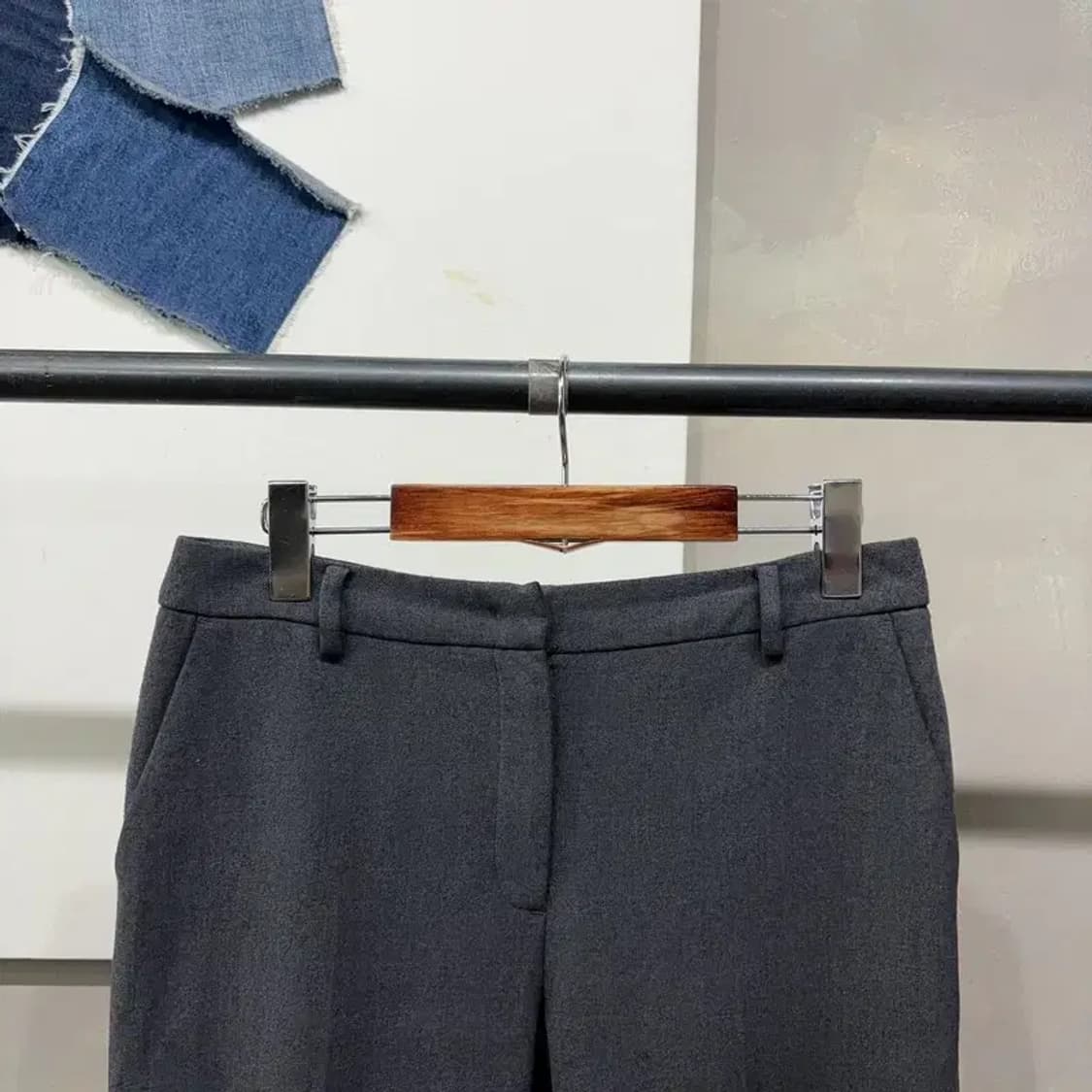 (30인치) 지오다노 캐주얼 베이직 차콜 9부 슬랙스 바지 팬츠 상품이미지2