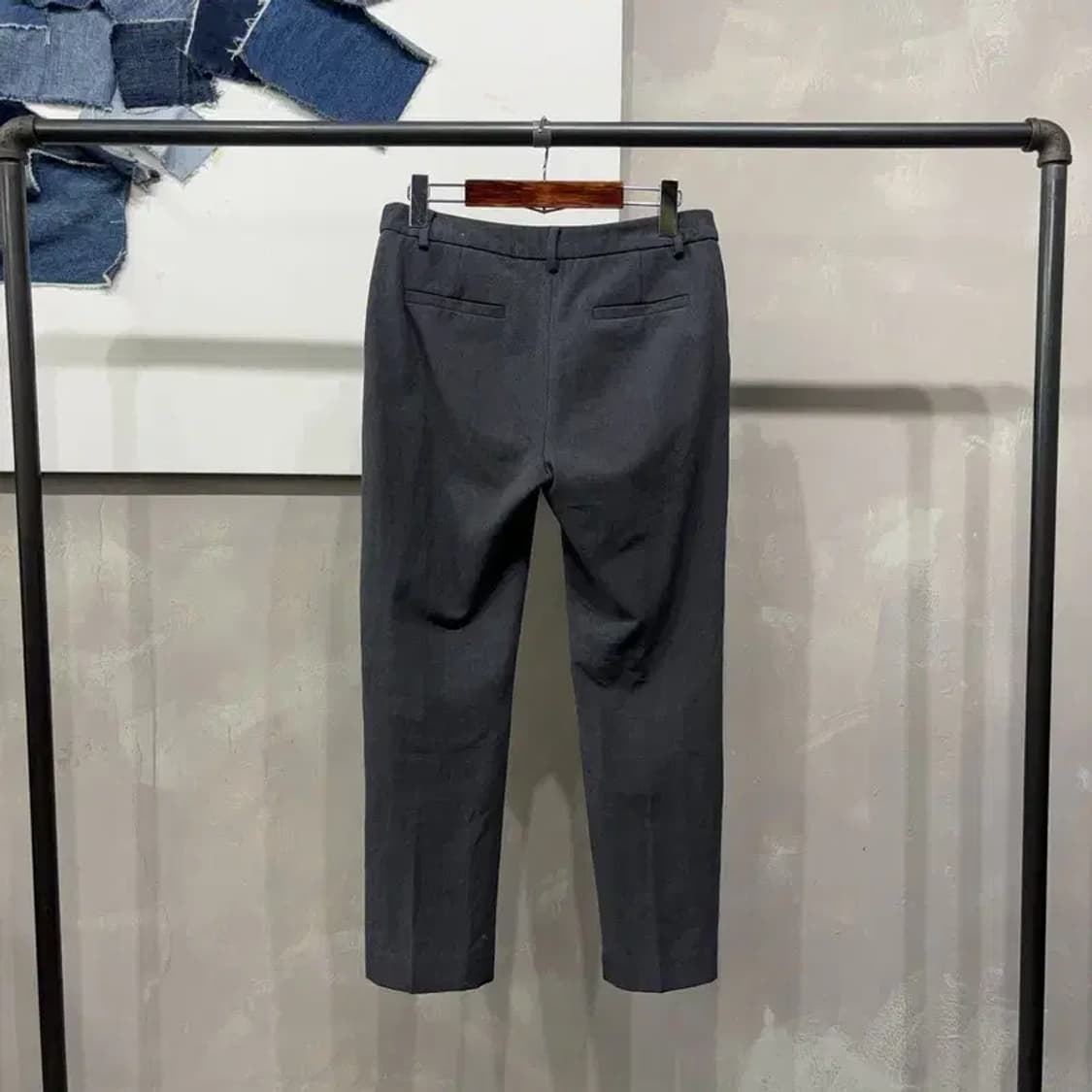 (30인치) 지오다노 캐주얼 베이직 차콜 9부 슬랙스 바지 팬츠 상품이미지3