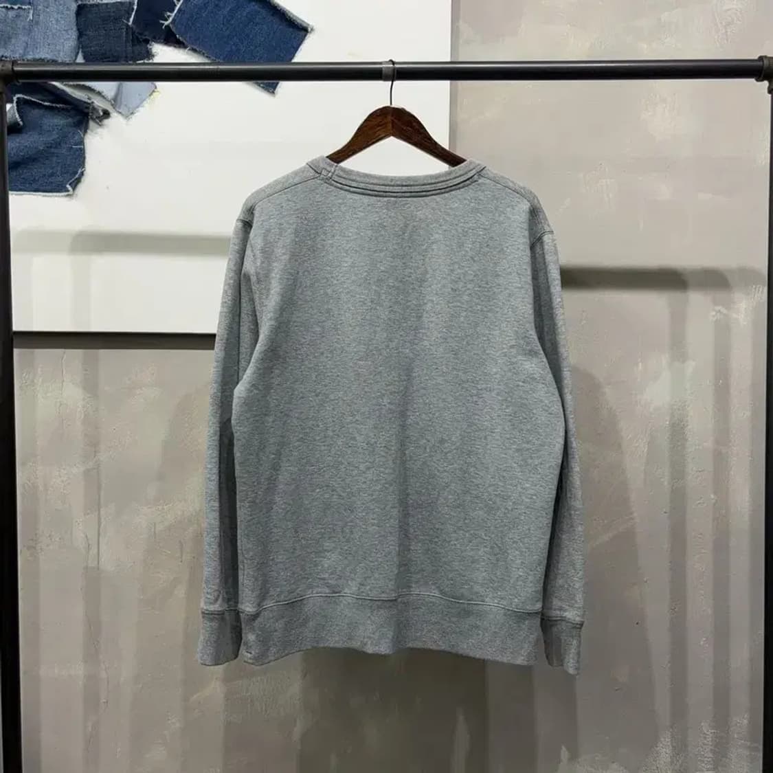 (105) 후아유 스트릿 캐주얼 1849 베어자수 기모 맨투맨 긴팔 티 상품이미지4