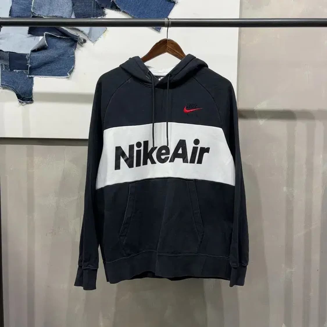 (100) 나이키 에어 스트릿 빅로고 기모 후드티 상품이미지1