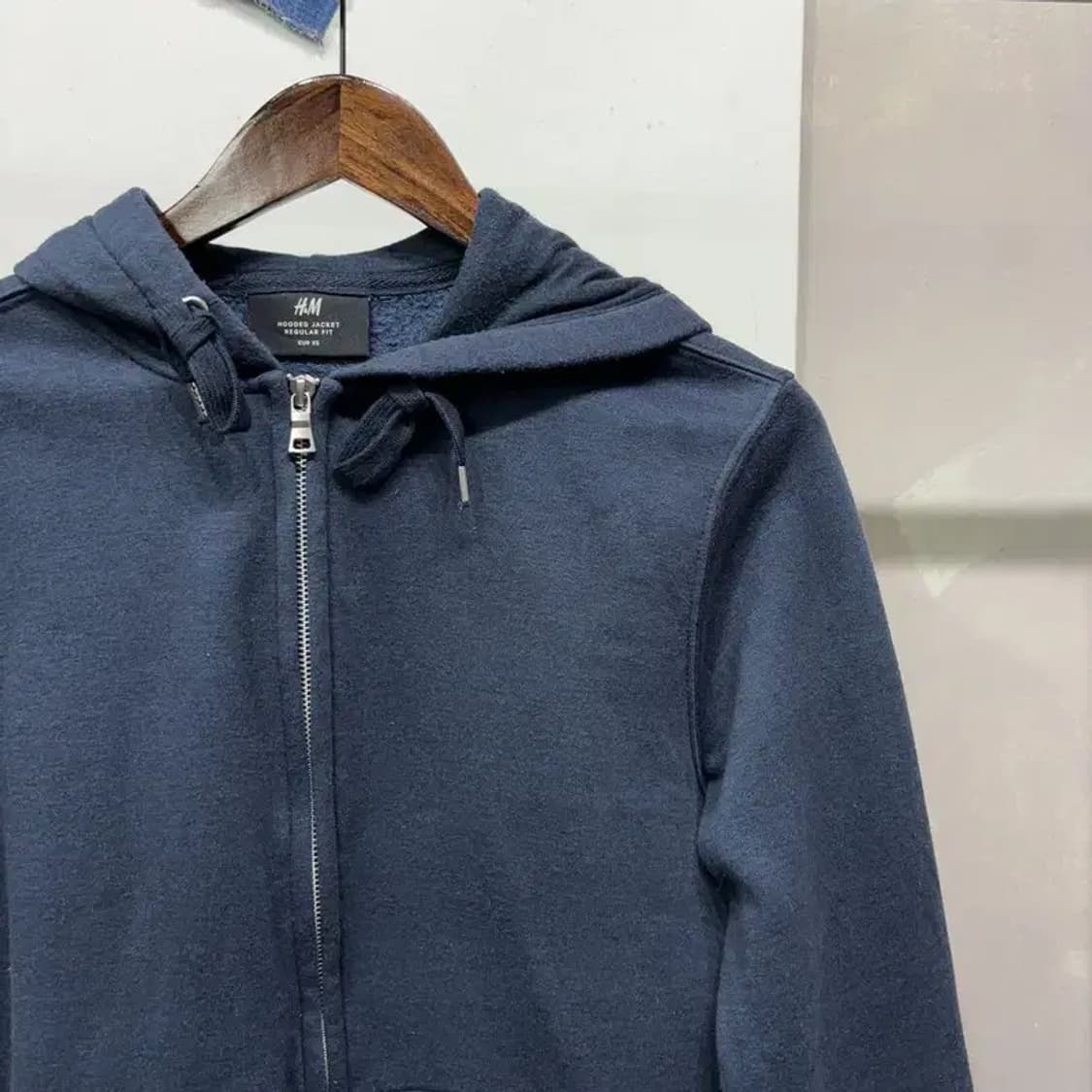 (90) H.M 흐앤므 여성 캐주얼 기모 네이비 후드집업 자켓 상품이미지3
