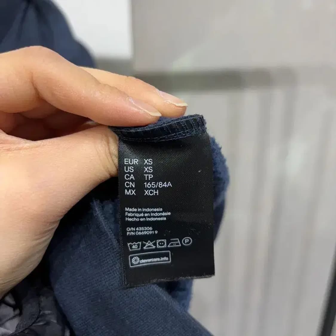 (90) H.M 흐앤므 여성 캐주얼 기모 네이비 후드집업 자켓 상품이미지5