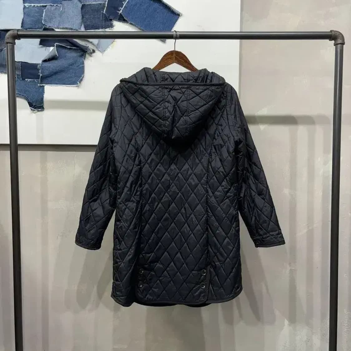 (90) 플라스틱아일랜드 여성 캐주얼 퀼팅 경량 롱패딩 상품이미지4