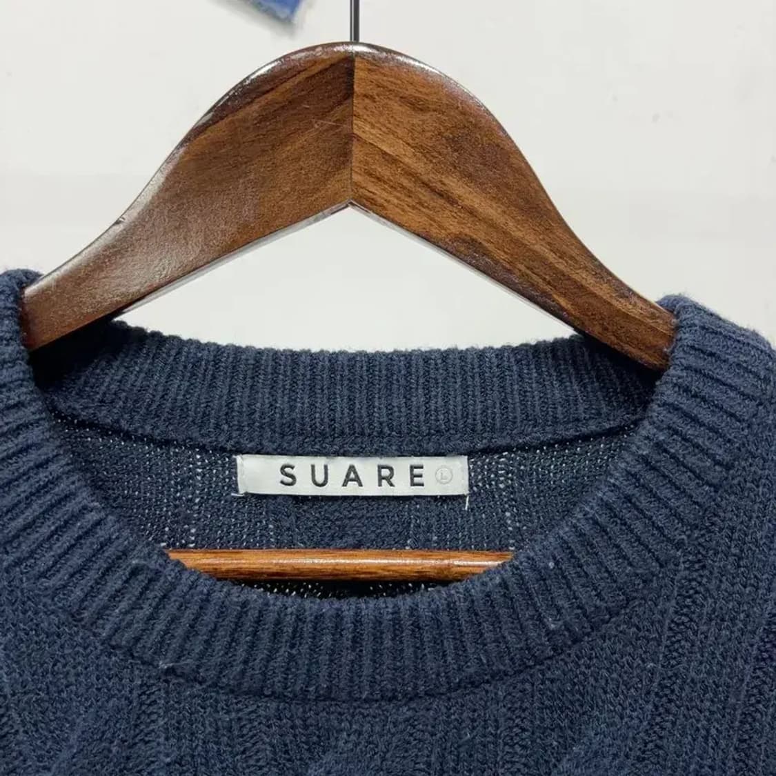 (105) 수아레 캐주얼 케이블 꽈배기 네이비 니트 상품이미지2