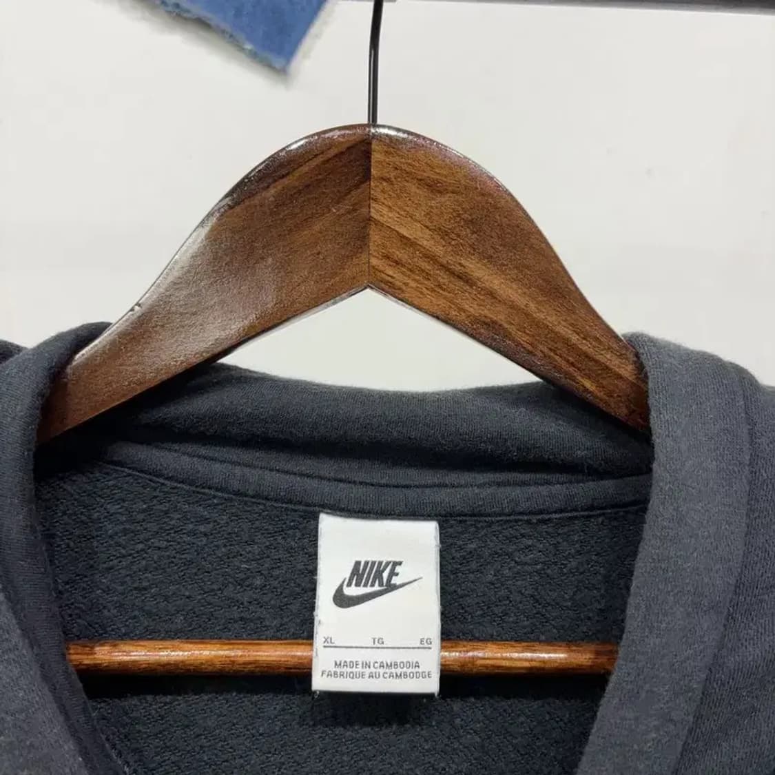 (105) 나이키 캐주얼 자수 블랙 기모 후드티 상품이미지2