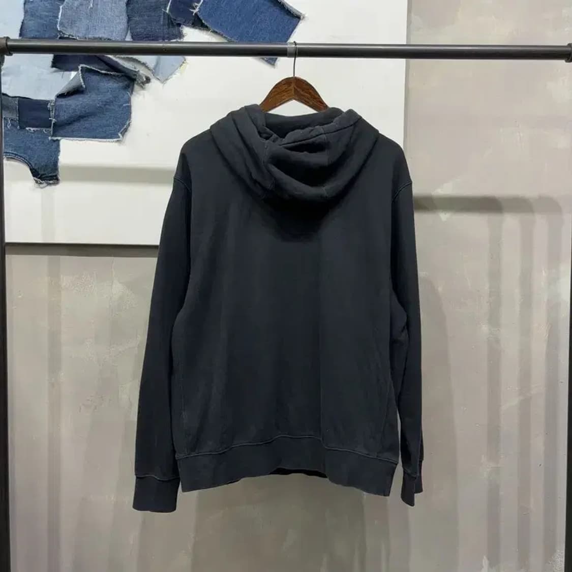 (105) 나이키 캐주얼 자수 블랙 기모 후드티 상품이미지4