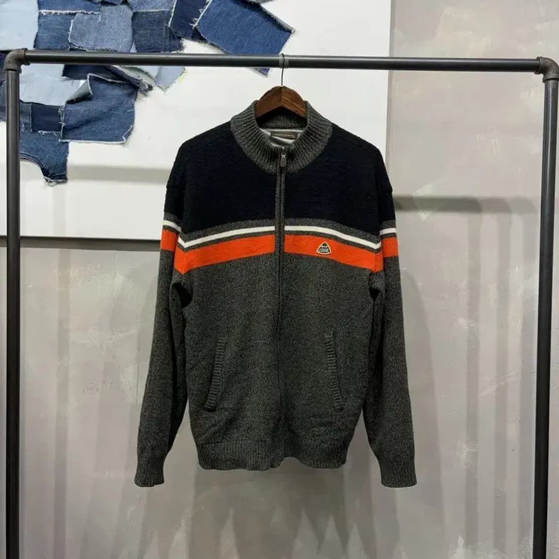 (105) 루이까스텔 골프 스포츠 방풍 니트집업 자켓 상품이미지1