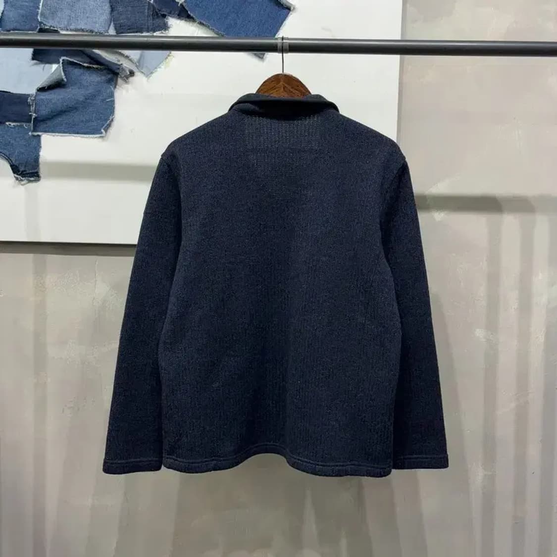 (100) 네파 등산 아웃도어 네이비 플리츠 후리스 자켓 상품이미지4