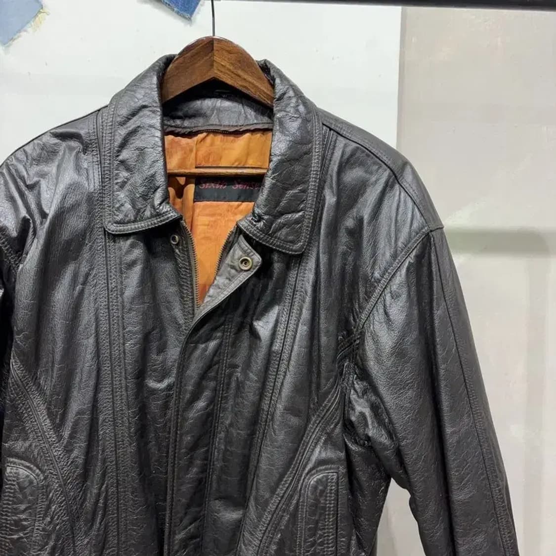 (105) SIXTH SENSE 빈티지 소가죽 A2 레더자켓 상품이미지4