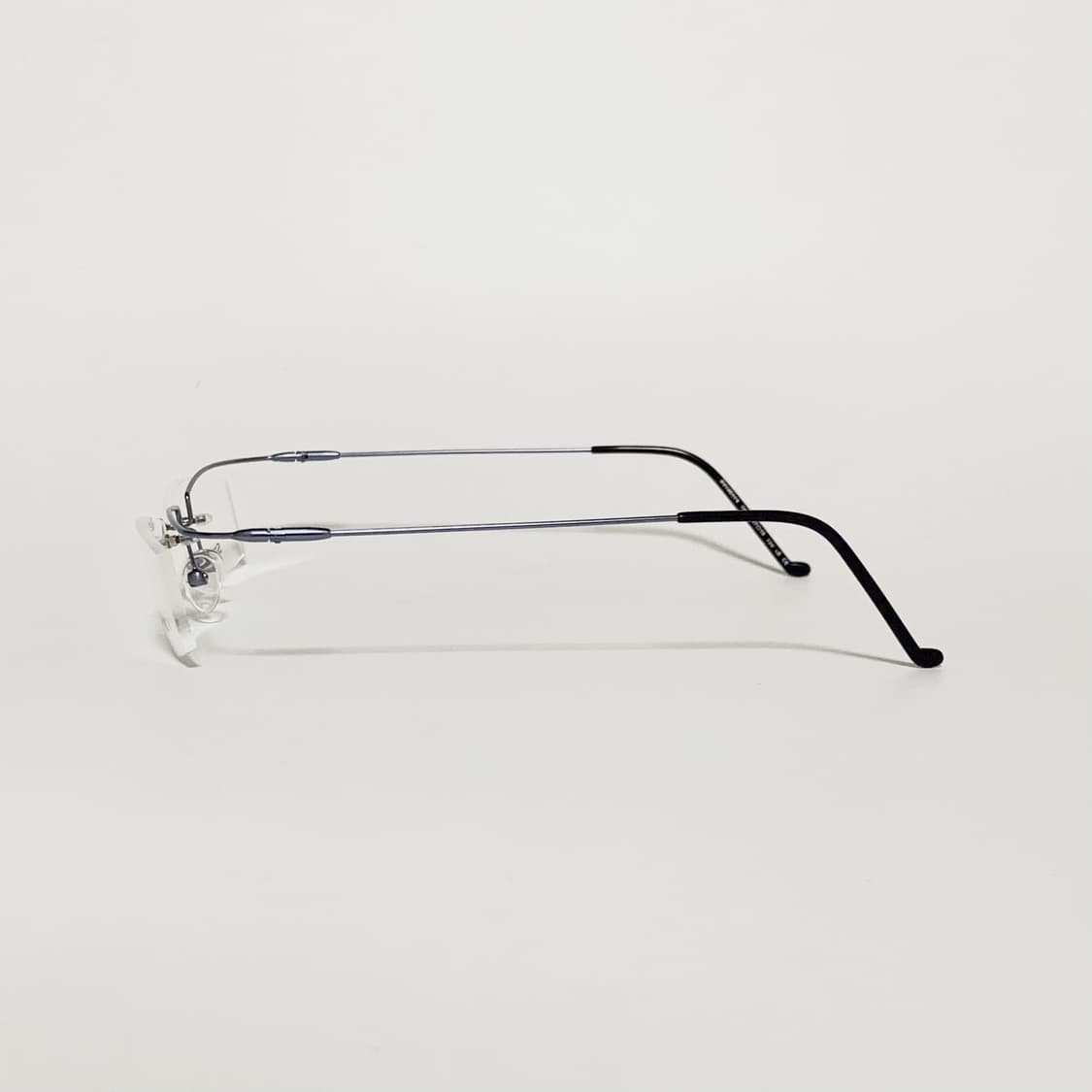 840 그레이 데드스탁 남녀공용 무테 직사각 스테인리스 프레임 빈티지안경 상품이미지3