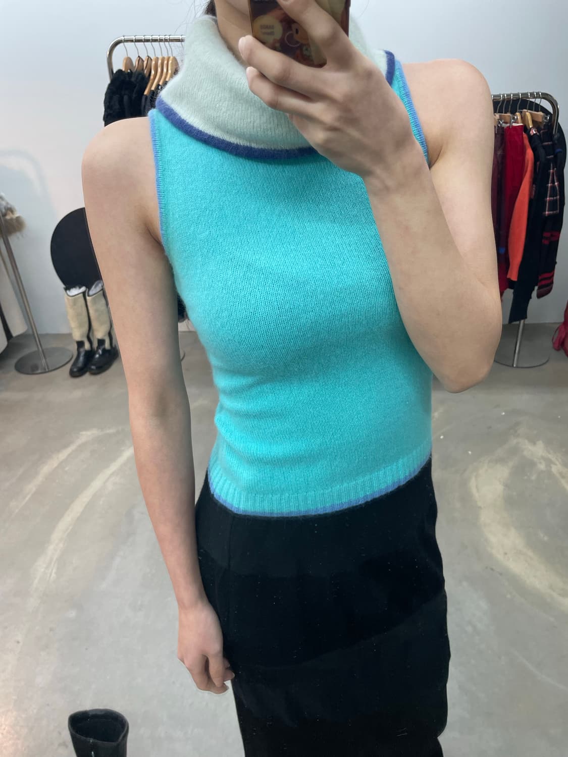 vintage 니트 슬리브리스 상품이미지1