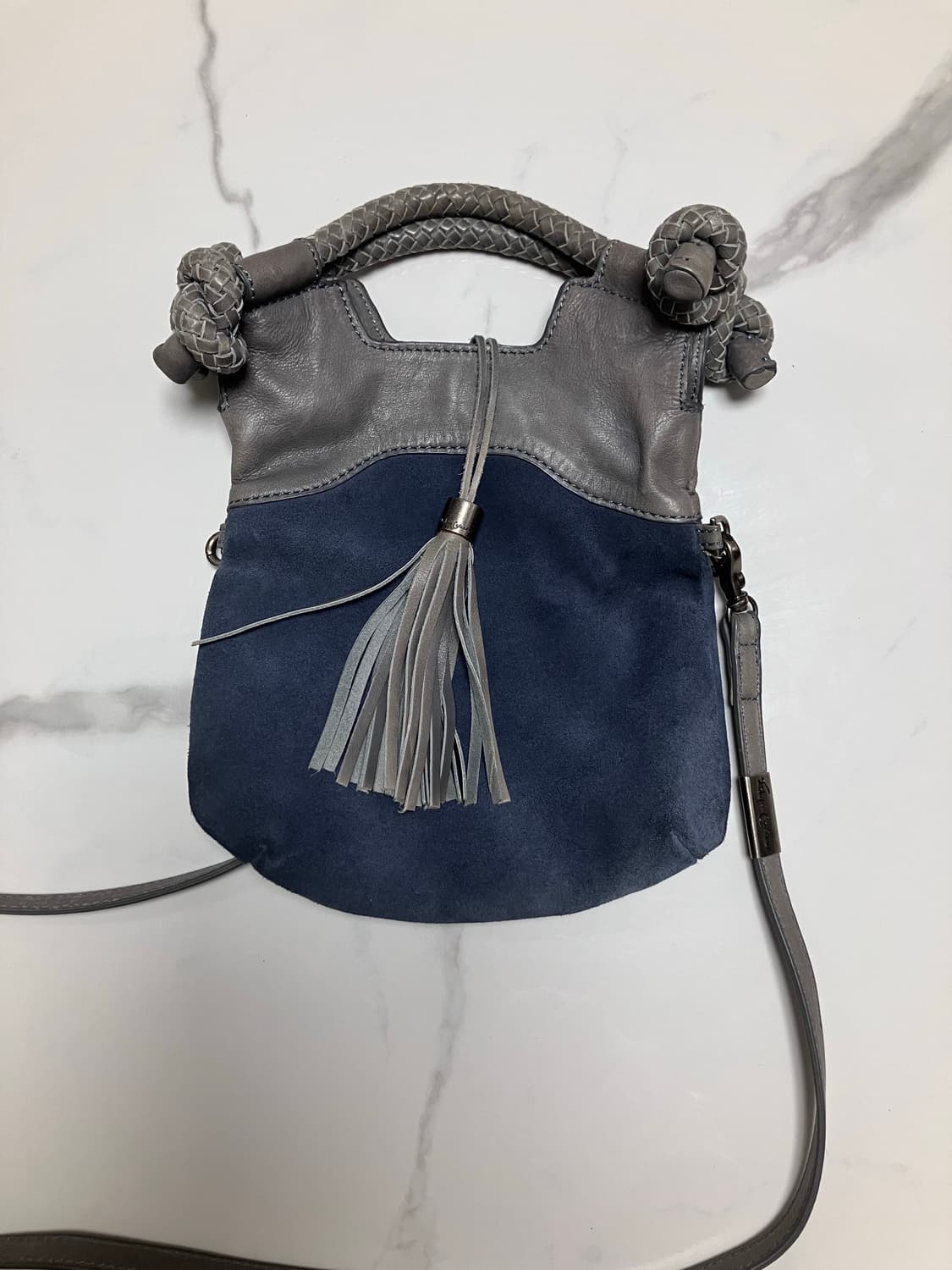 Foly + Corina 스웨이드 미니 시티백 토트백 폴드 크로스백 상품이미지1