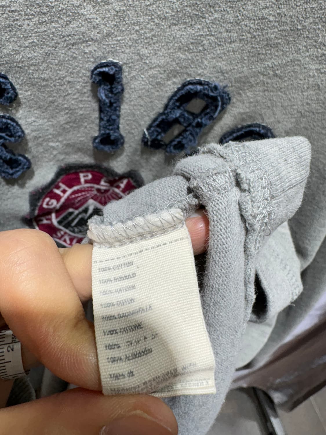 L 아베크롬비 뉴욕 로고 그레이 롱슬리브 상품이미지6