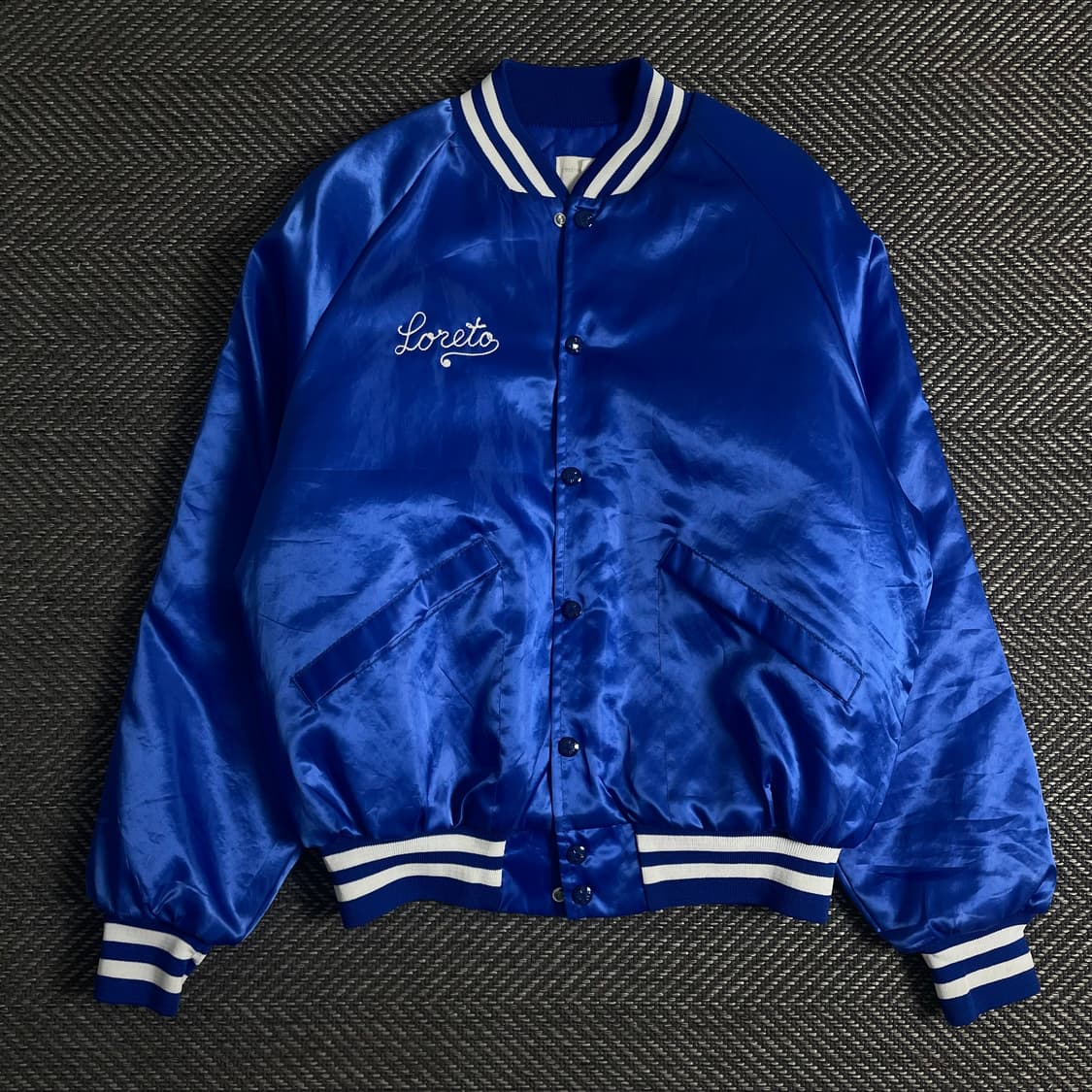 USA 빈티지 레터링 올드스쿨 새틴 바시티 자켓y 3589 상품이미지3