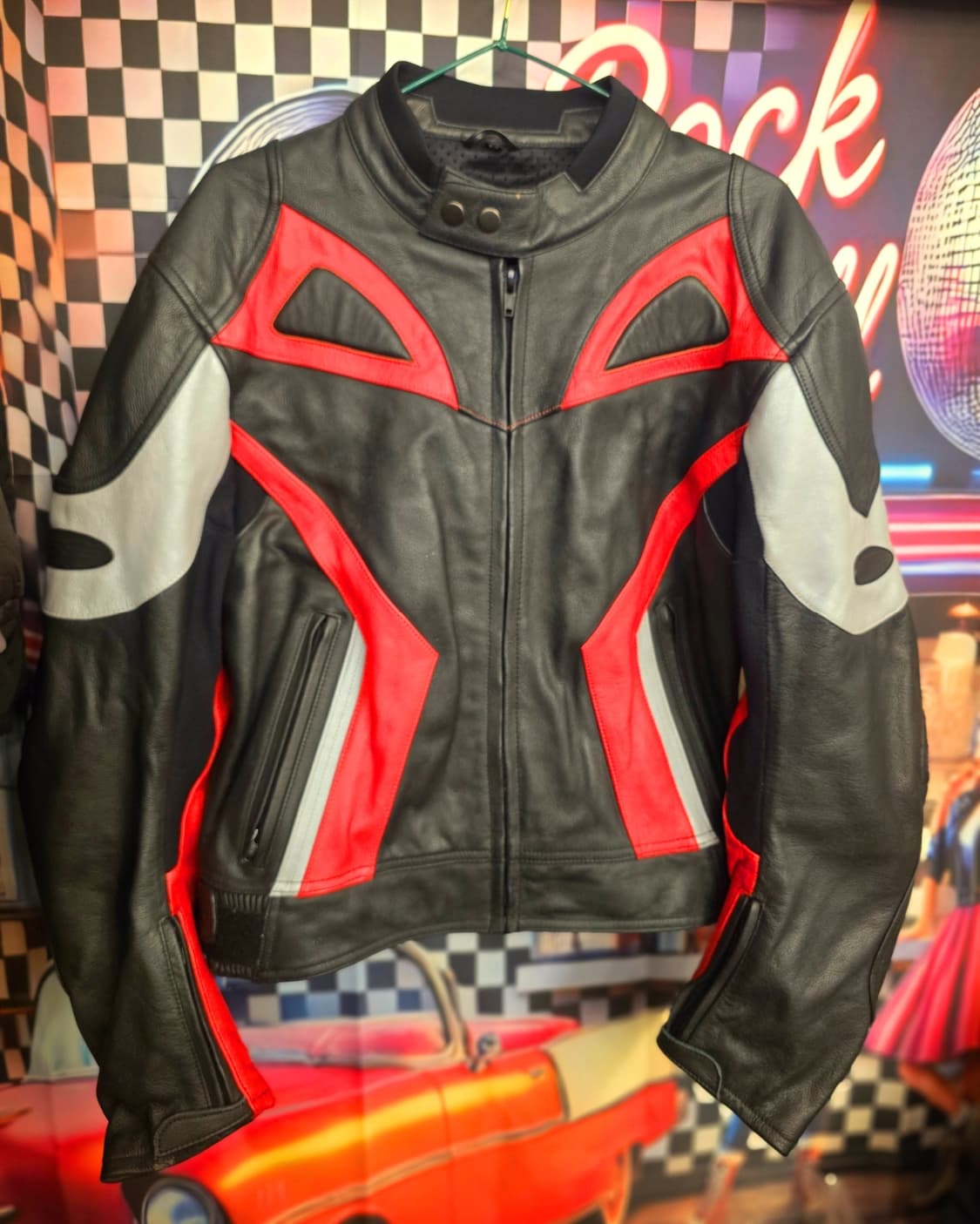 BF Hardwear소가죽 크롭 레이싱 오토바이 레더자켓 상품이미지2