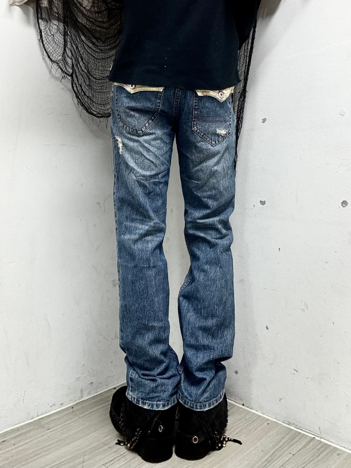 [Jungle Storm] Oriental Print Denim Loos 상품이미지3