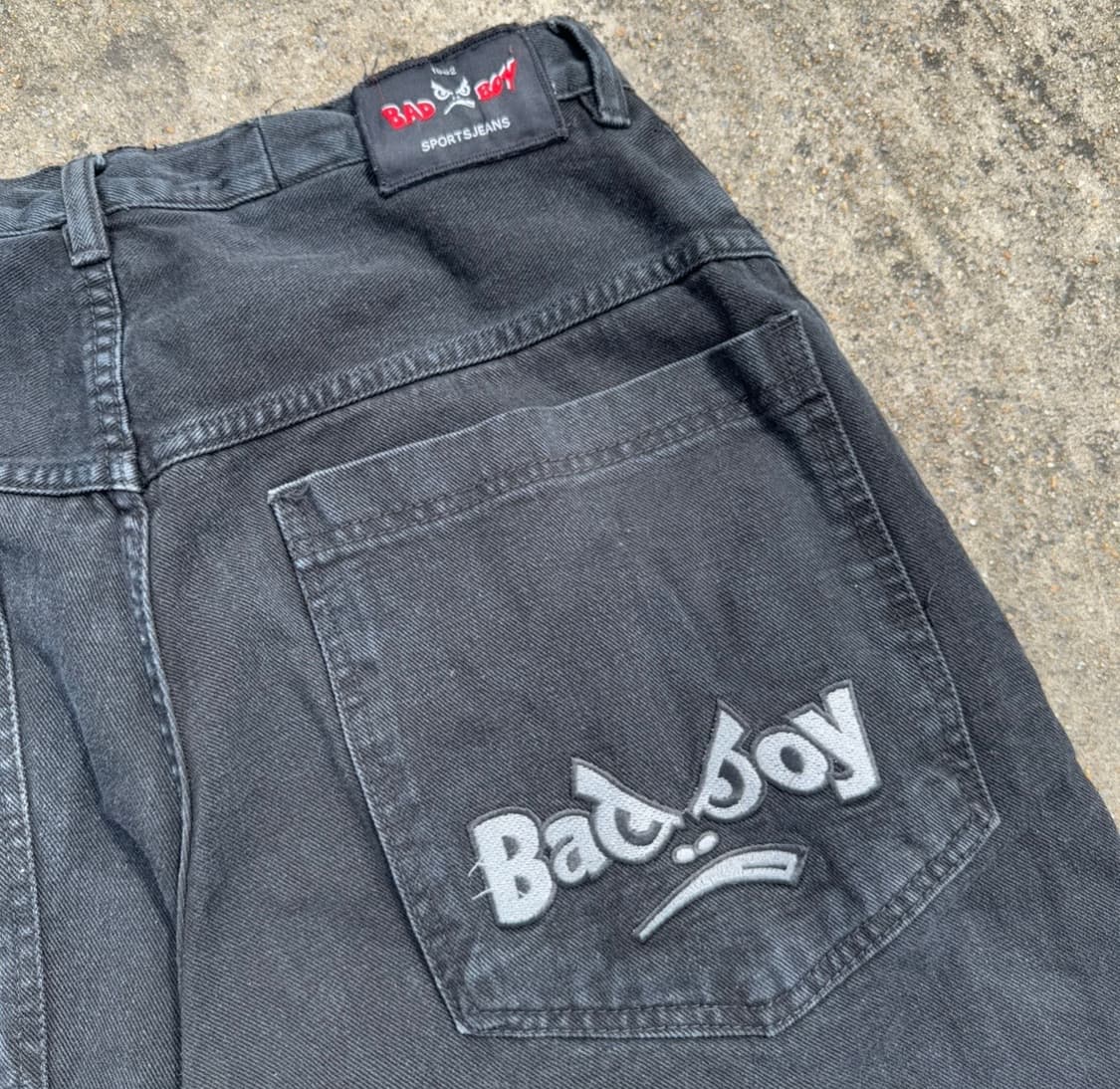 [32] 90s Bad Boy 배드보이 블랙 버뮤다 데님 팬츠 상품이미지7