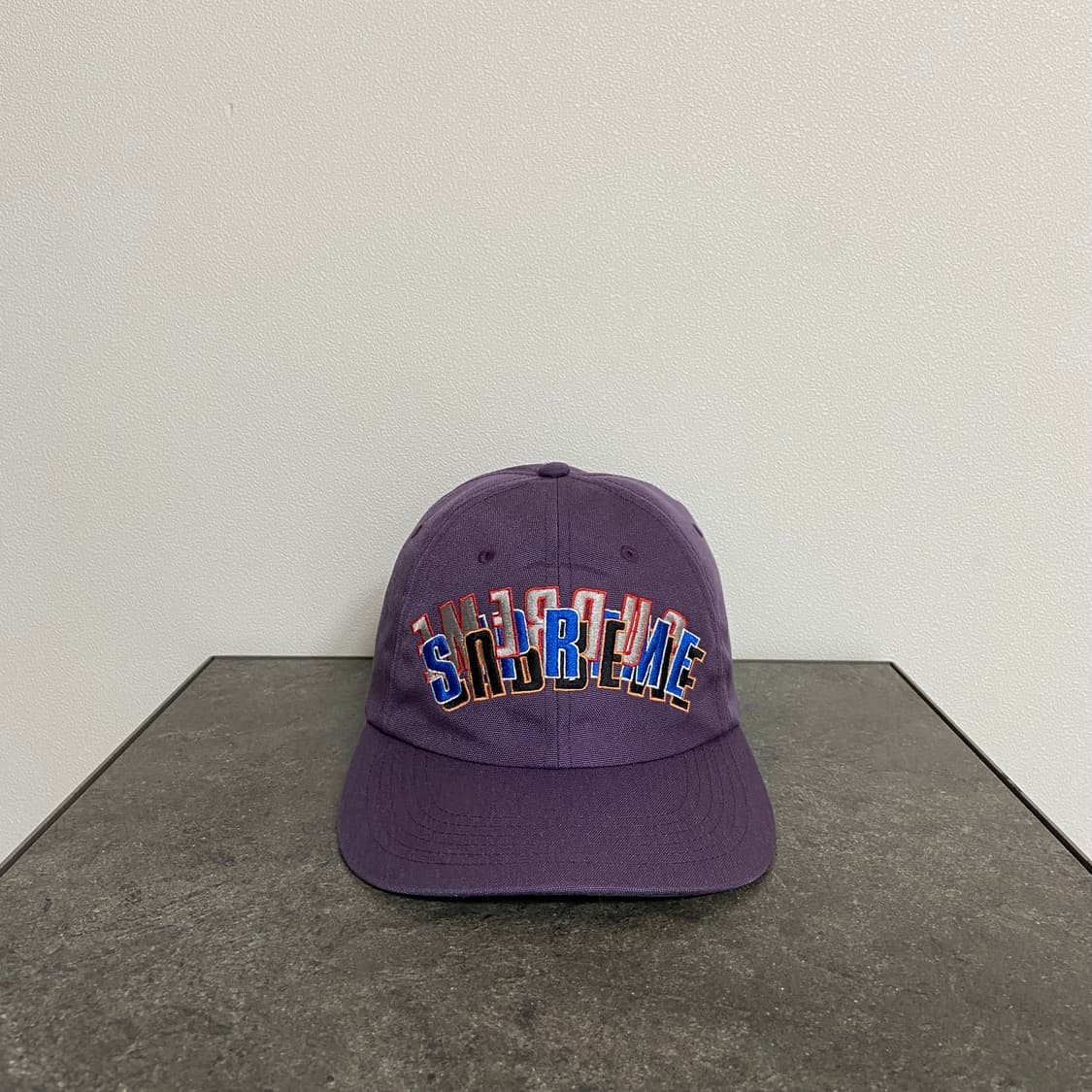 (OS) 슈프림 6패널 볼캡 모자 트리플 로고 퍼플 상품이미지1