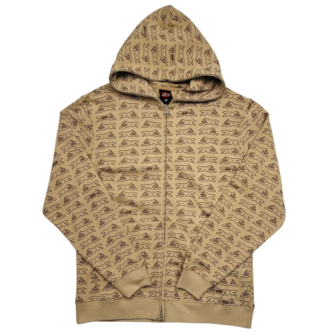 BBC X HUF 러닝독 멀티로고 베이지 풀오버 후드집업 M 상품이미지1