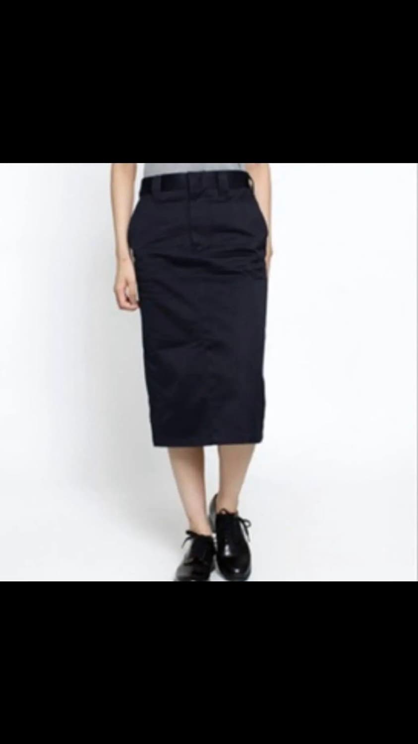 1 HYKE 하이크 타이트 슬릿 미디스커트 브라운카키 디키즈 상품이미지8