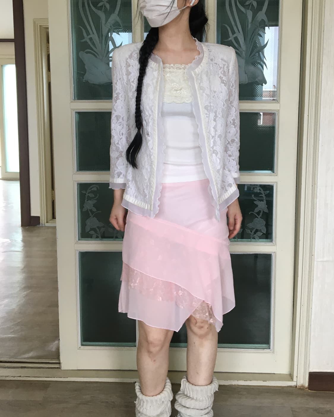 Lace open cardigan 상품이미지1