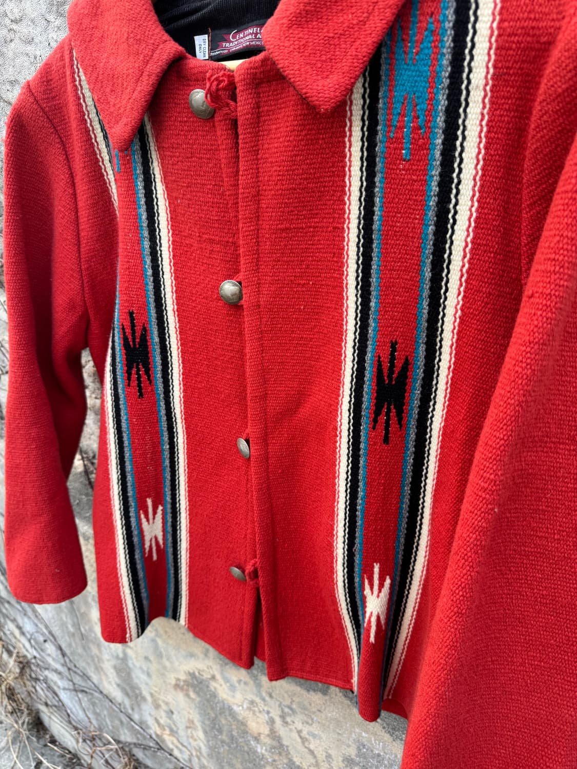 센티넬라 빈티지 핸드 우븐 울 웨스턴 네이티브 치마요 자켓  상품이미지5